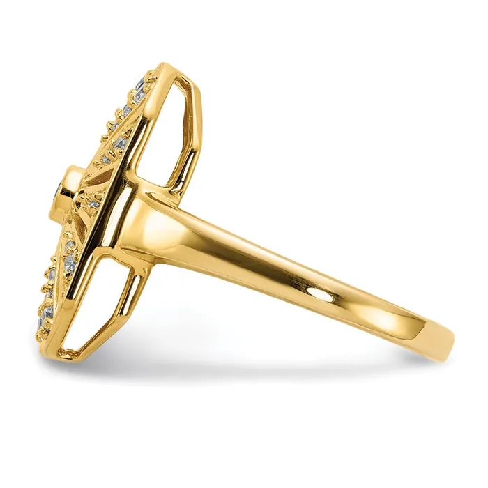 14K Yellow Gold Real Diamond Vintage Ring Goldiacom Rings