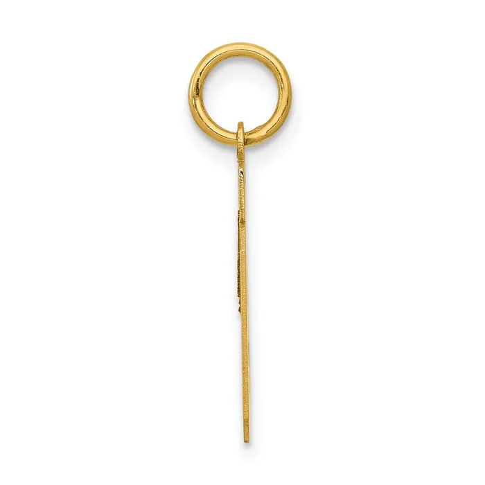 14k Yellow Gold Small Polished Number 19 Charm Goldia Charm Necklaces
