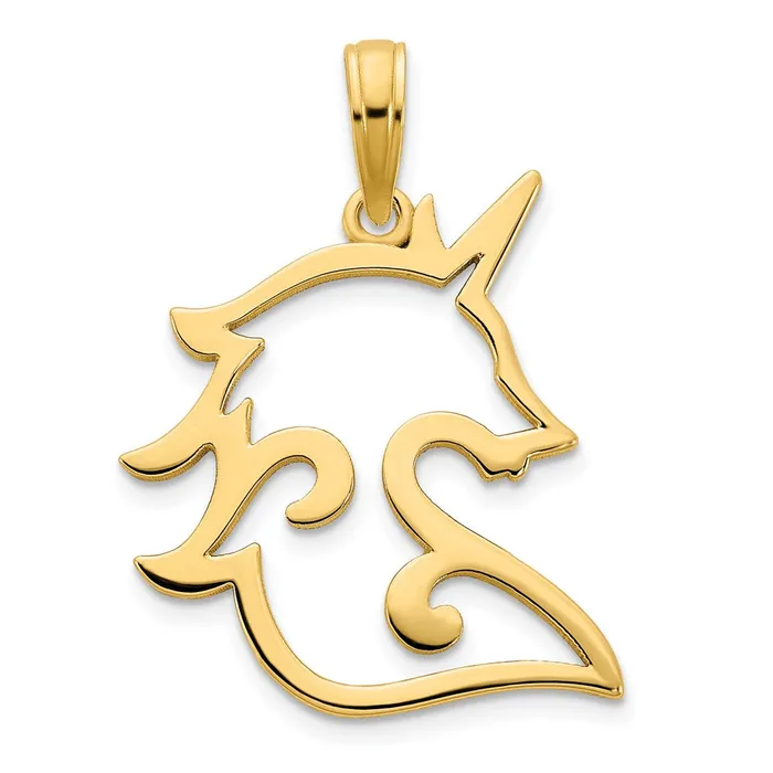 14k Yellow Gold Unicorn Pendant Goldia PreStyled Sets