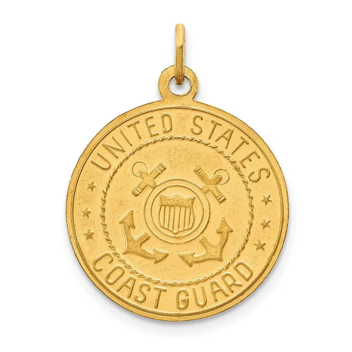 14k Yellow Gold US Coast Guard Saint Christopher Medal Pendant Goldia PreStyled Sets