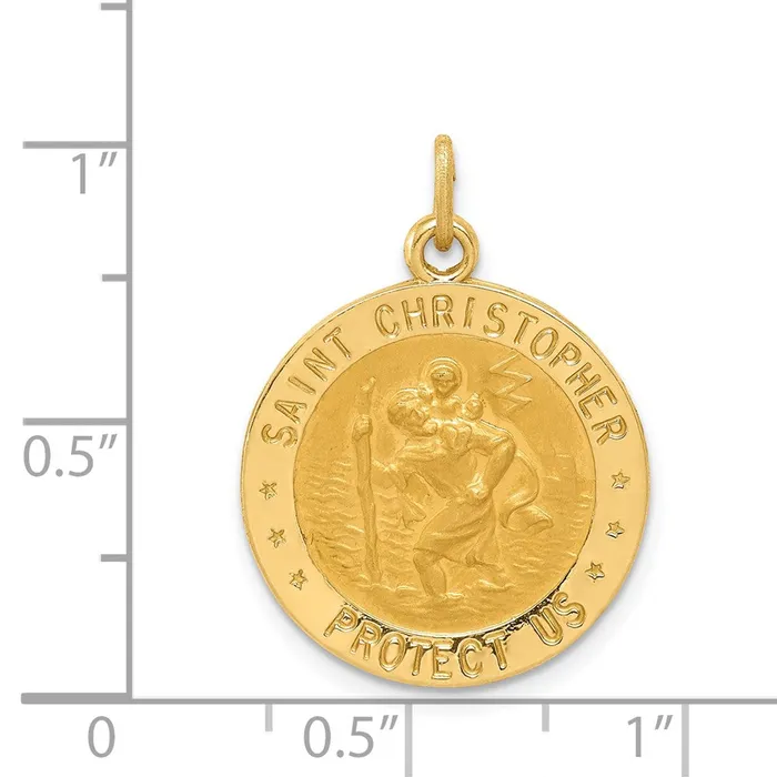 14k Yellow Gold US Coast Guard Saint Christopher Medal Pendant Goldia PreStyled Sets
