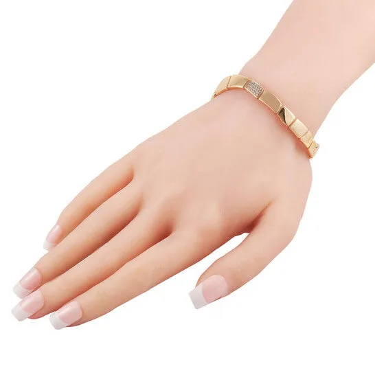 Bracelets JMS always Original PreOwned Hermes Herm xE8 s Niloticus 18K Rose Gold Diamond Bracelet Bracelets JMS always Original PreOwned Hermes Herm xE8 s Niloticus 18K Rose Gold Diamond Bracelet