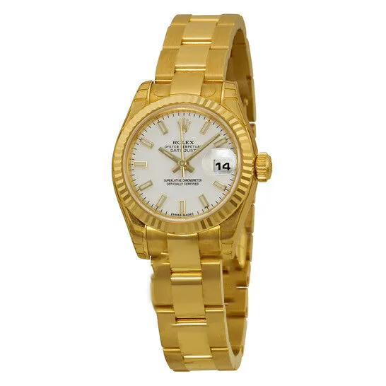 Bracelets JMS always Original Rolex Lady Datejust 26 White Dial 18K Yellow Gold Oyster Bracelet Automatic Watch 179178WSO Bracelets JMS always Original Rolex Lady Datejust 26 White Dial 18K Yellow Gold Oyster Bracelet Automatic Watch 179178WSO