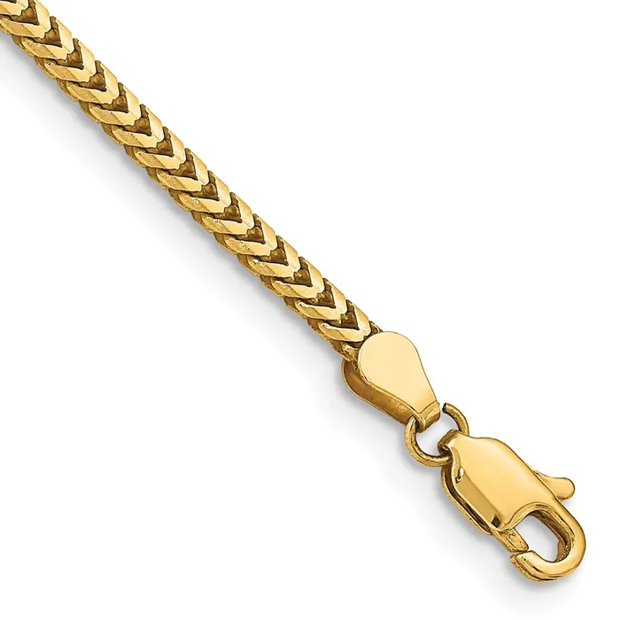 Bracelets MDS 14K Yellow Gold 7 inch 25mm Franco with Lobster Clasp Bracelet Bracelets MDS 14K Yellow Gold 7 inch 25mm Franco with Lobster Clasp Bracelet