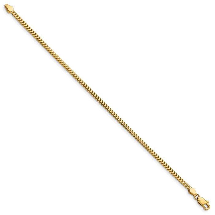 Bracelets MDS 14K Yellow Gold 7 inch 25mm Franco with Lobster Clasp Bracelet Bracelets MDS 14K Yellow Gold 7 inch 25mm Franco with Lobster Clasp Bracelet