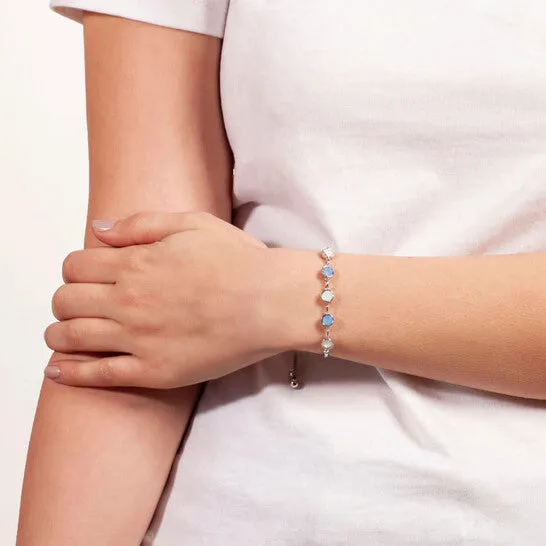 Bracelets Original Elegant Confetti Womens 18K White Gold Plated Blue and White Swarovski Crystal Adjustable Bolo Grey Rope Bracelet JMS always Bracelets Original Elegant Confetti Womens 18K White Gold Plated Blue and White Swarovski Crystal Adjustable Bolo Grey Rope Bracelet JMS always