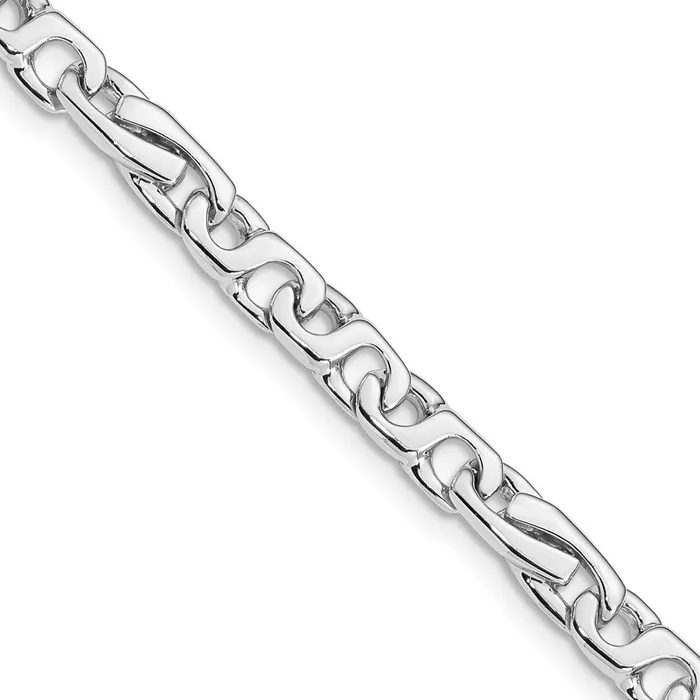 Bracelets Solid 14K White Gold 7 inch 58mm Hand Polished Fancy Link with Fancy Lobster Clasp Bracelet MDS Bracelets Solid 14K White Gold 7 inch 58mm Hand Polished Fancy Link with Fancy Lobster Clasp Bracelet MDS