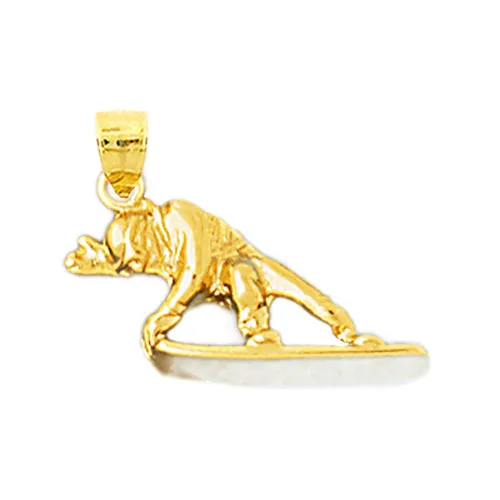 Charm Necklaces Goldia 14K Gold Snowboarder Charm