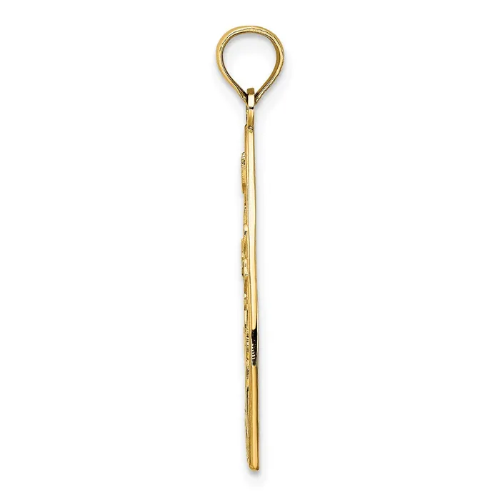 Charm Necklaces Goldia 14k Yellow Gold Enamel Panda Bear and Bamboo Charm