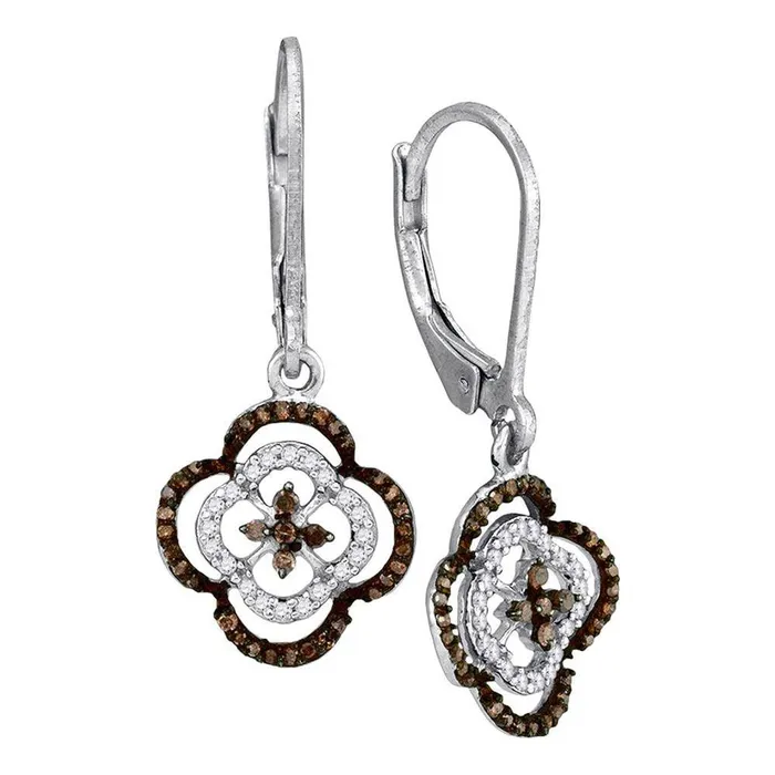 Earrings 13CTWDiamond COGNAC NATURAL BROWN DANGLING EARRING gndatlanta