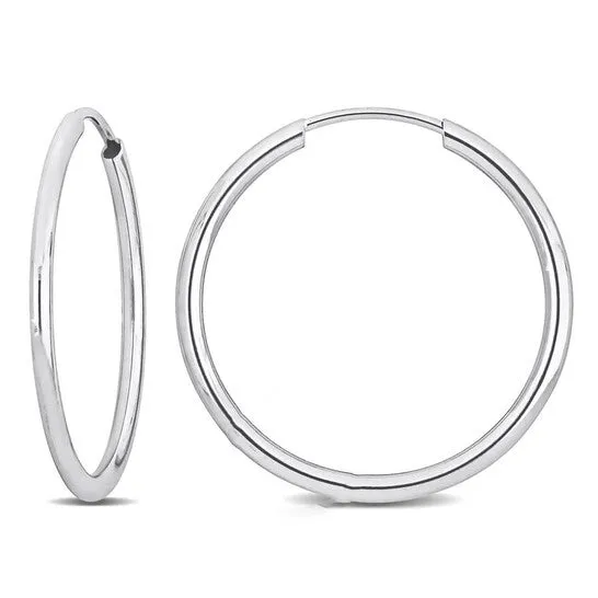 Earrings JMS always Original Amour 20mm Hoop Earrings in 14K White Gold