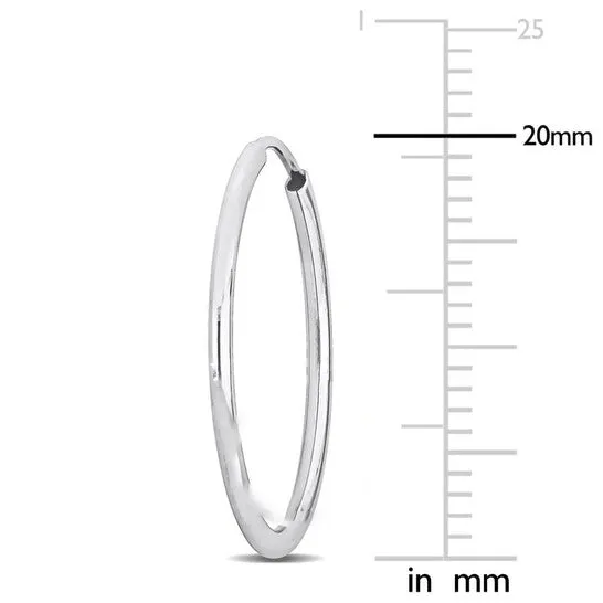 Earrings JMS always Original Amour 20mm Hoop Earrings in 14K White Gold Earrings JMS always Original Amour 20mm Hoop Earrings in 14K White Gold