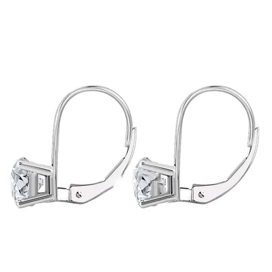 Earrings Original Maulijewels IGL Certified 125 Carat Natural Diamond Dangle Leverback Earrings In 14K Solid White Gold JMS always