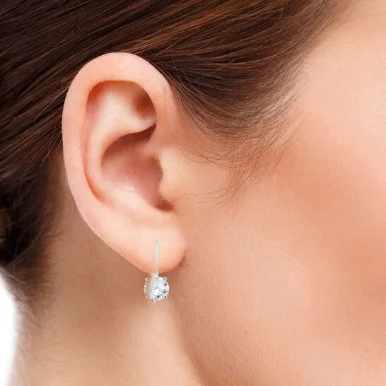 Earrings Original Maulijewels IGL Certified 125 Carat Natural Diamond Dangle Leverback Earrings In 14K Solid White Gold JMS always
