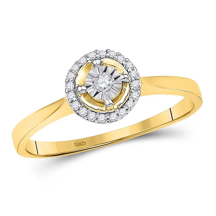 gndatlanta 10k Yellow Gold Round Diamond Solitaire Halo Bridal Engagement Ring 112 Cttw Rings gndatlanta 10k Yellow Gold Round Diamond Solitaire Halo Bridal Engagement Ring 112 Cttw Rings
