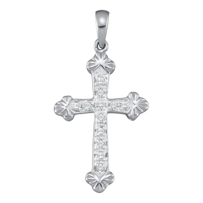 gndatlanta 14k White Gold Round Diamond Cross Religious Pendant 16 Cttw Necklaces gndatlanta 14k White Gold Round Diamond Cross Religious Pendant 16 Cttw Necklaces