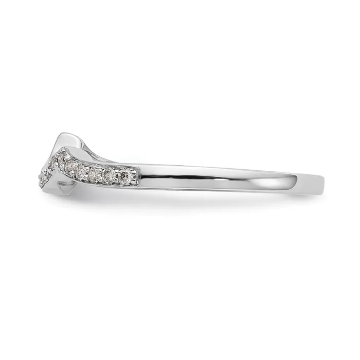 Goldia 014ct CZ Solid Real 14k White Gold Wedding Wedding Band Ring Rings