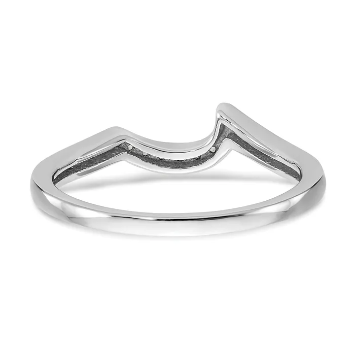 Goldia 014ct CZ Solid Real 14k White Gold Wedding Wedding Band Ring Rings