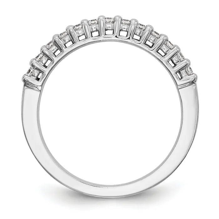 Goldia 026ct CZ Solid Real 14k White Gold Wedding Wedding Band Ring Rings