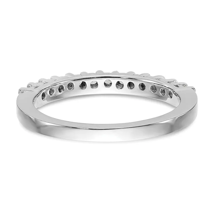 Goldia 026ct CZ Solid Real 14k White Gold Wedding Wedding Band Ring Rings