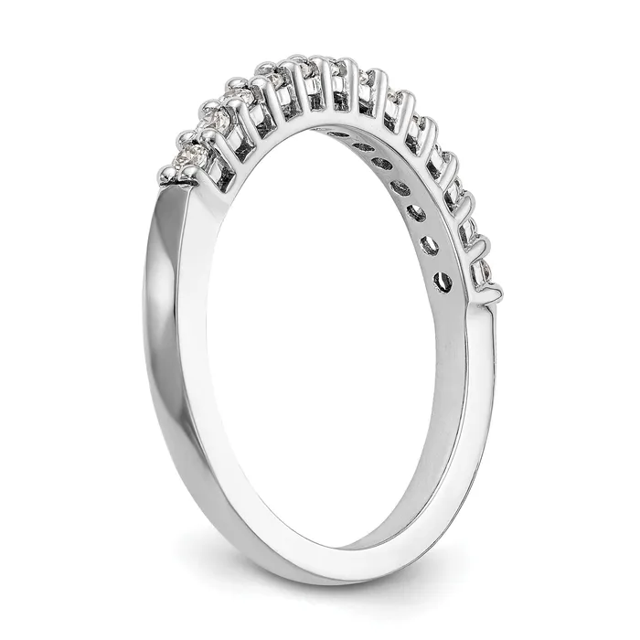 Goldia 026ct CZ Solid Real 14k White Gold Wedding Wedding Band Ring Rings
