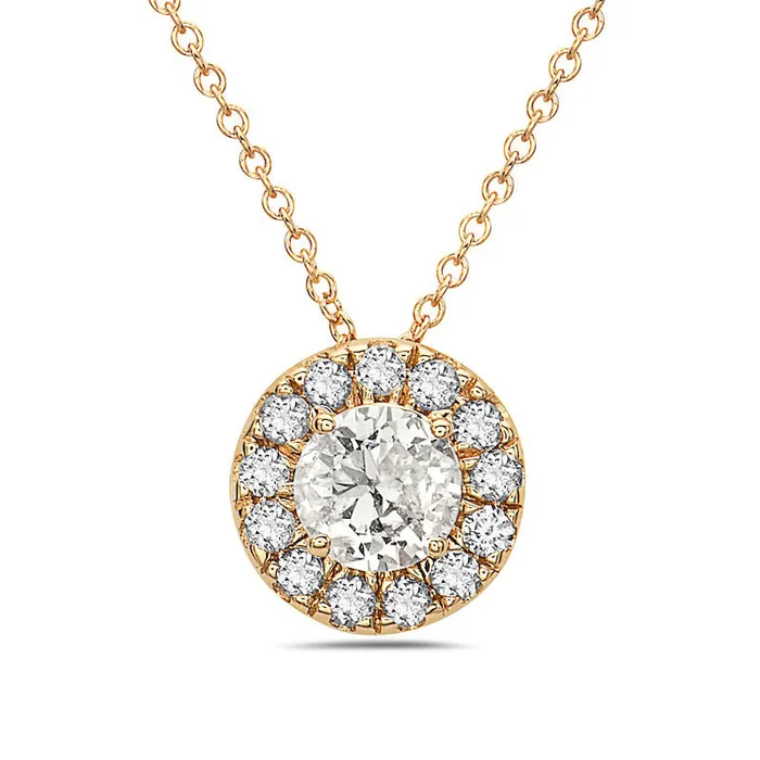 Goldia 033 CT TW Natural Diamond Frame Pendant in 10K Yellow Gold Necklaces Goldia 033 CT TW Natural Diamond Frame Pendant in 10K Yellow Gold Necklaces