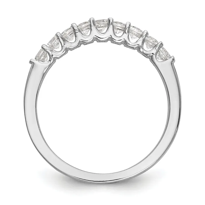Goldia 035ct CZ Solid Real 14k White Gold Wedding Wedding Band Ring Rings