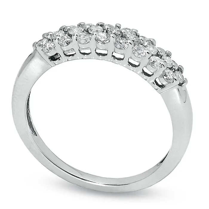 Goldia 050 CT TW Natural Diamond Anniversary Band in Solid 14K White Gold Rings Goldia 050 CT TW Natural Diamond Anniversary Band in Solid 14K White Gold Rings
