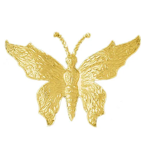 Goldia 14K Gold 58MM Butterfly Pendant Necklaces