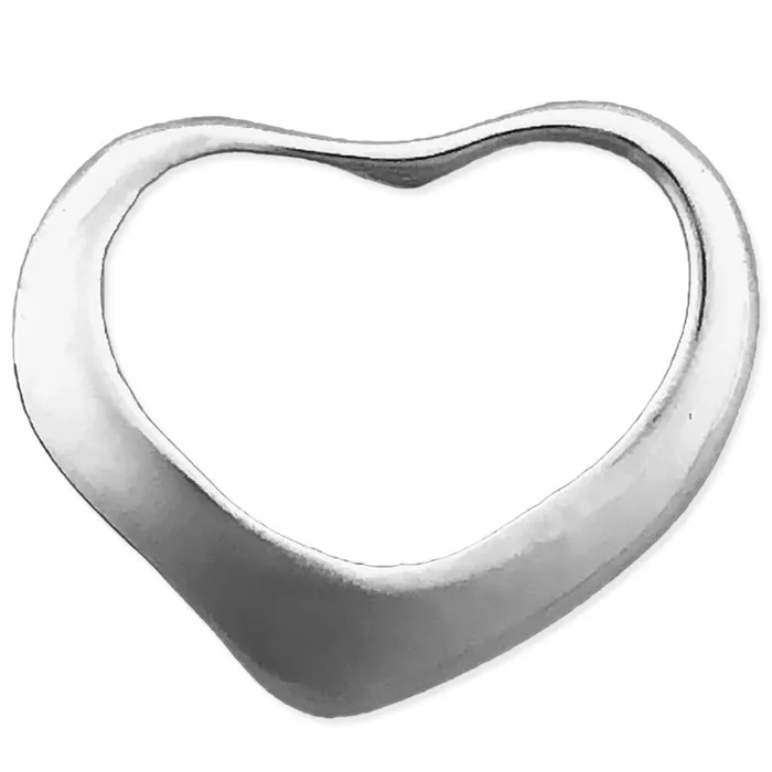 Goldia 14K Gold Floating Heart Charm Slide Charm Necklaces