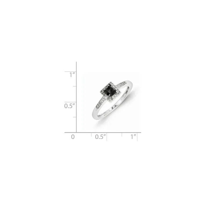Goldia 14k White Gold Black Diamond Ring Rings