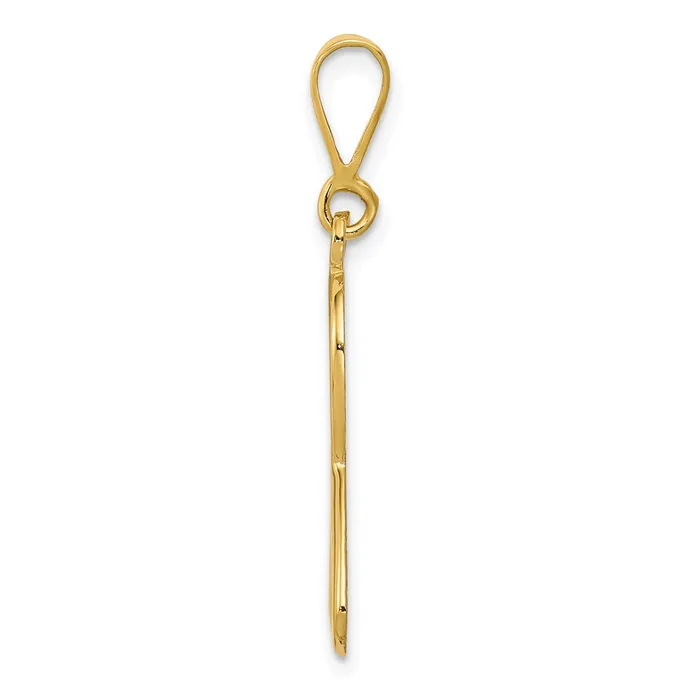 Goldia 14k Yellow Gold Heart In Awareness Pendant Necklaces