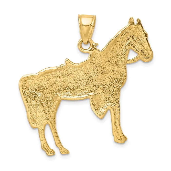 Goldia 14k Yellow Gold Horse w Saddle Charm Charm Necklaces