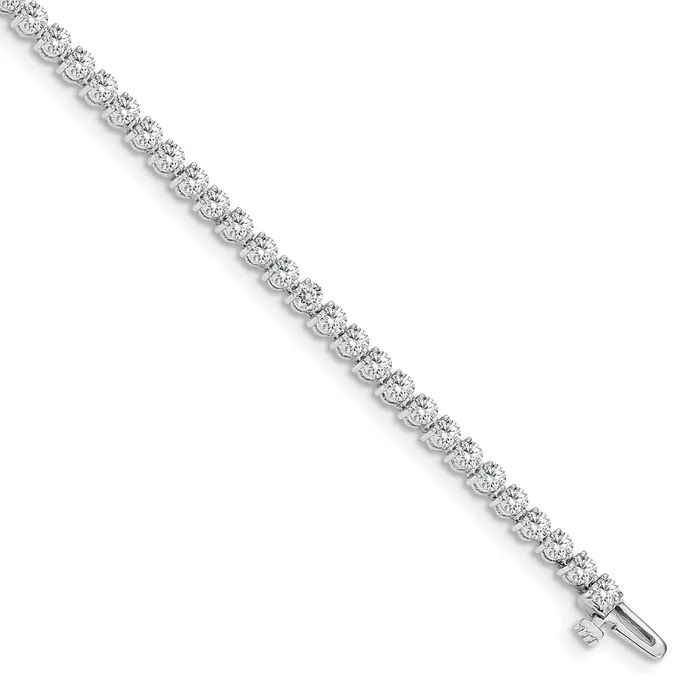 Goldia Bracelets 14k White Gold 2 38 Ct Lab Grown Diamond VSSI G Tennis Bracelet