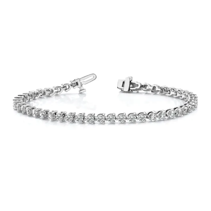 Goldia Bracelets 14k White Gold 2 38 Ct Lab Grown Diamond VSSI G Tennis Bracelet