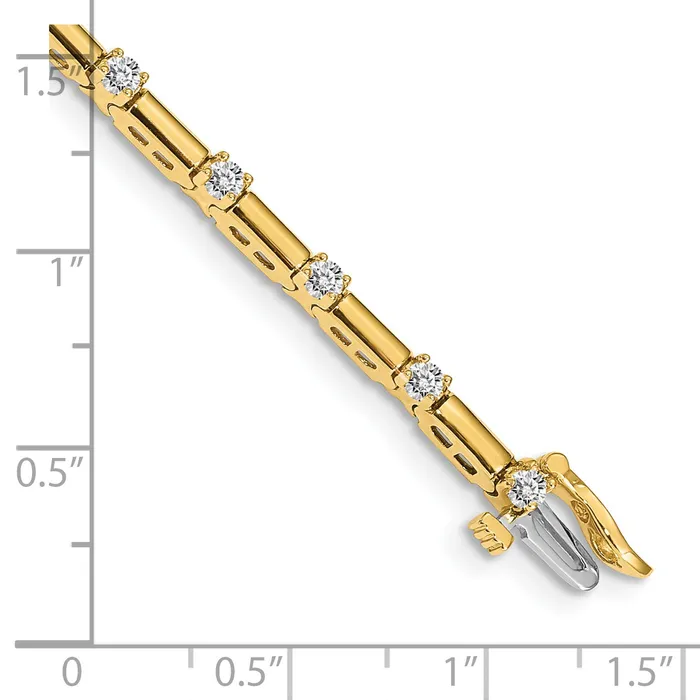 Goldia Bracelets 14k Yellow Gold Lab Grown Diamond VSSI FGH Tennis Bracelet