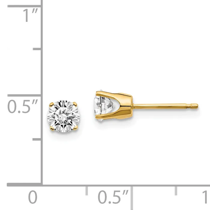 goldiaca Earrings 14y 75ct I1 J K Diamond Stud Push on Post Earrings