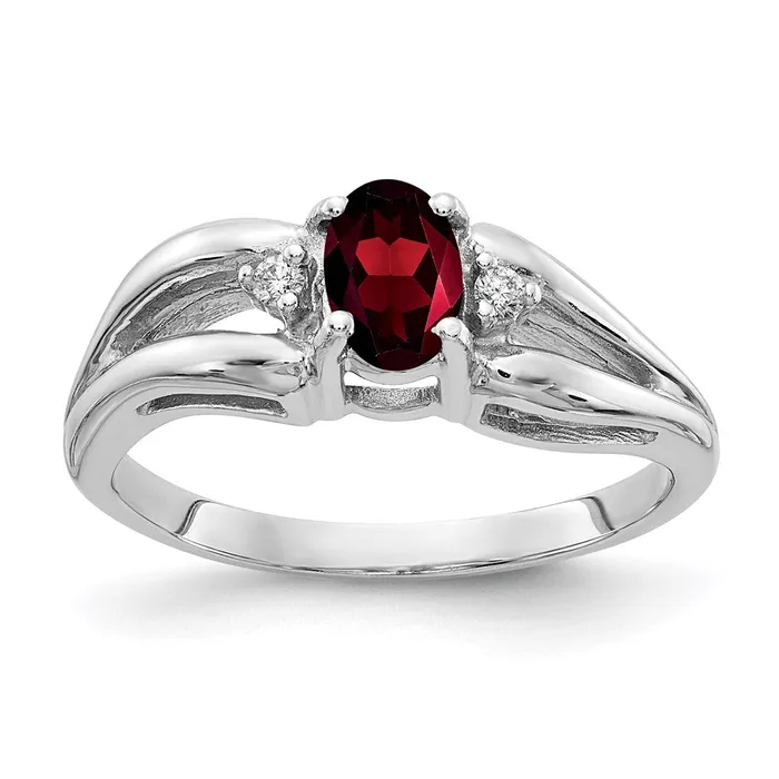 goldiaca Rings 14k White Gold 6x4mm Oval Garnet Checker A Real Diamond ring goldiaca Rings 14k White Gold 6x4mm Oval Garnet Checker A Real Diamond ring