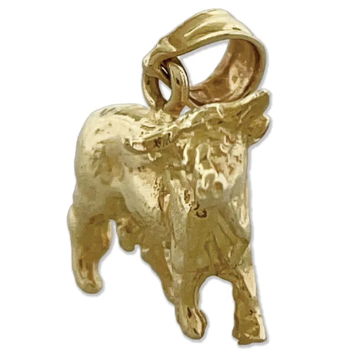 Goldia Charm Necklaces 14K Gold 3D Cow Charm