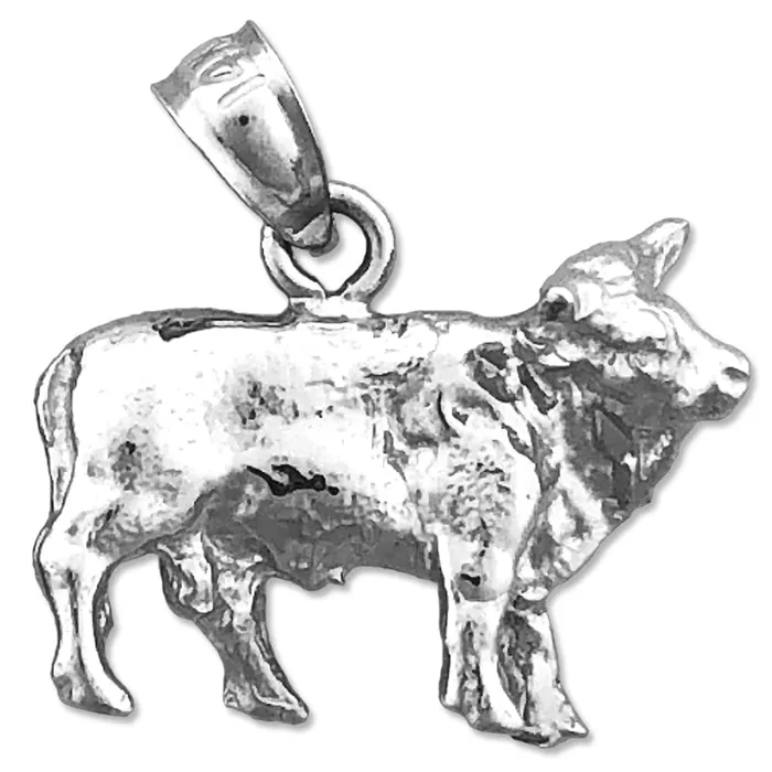 Goldia Charm Necklaces 14K Gold 3D Cow Charm