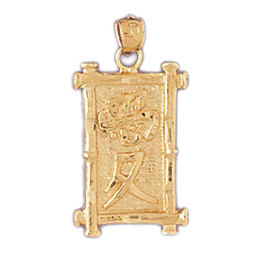 Goldia Charm Necklaces 14K Gold Love Chinese Symbol Charm