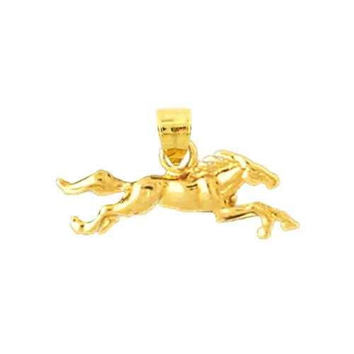 Goldia Charm Necklaces 14K Gold Wild Horse Charm