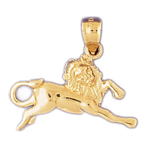 Goldia Charm Necklaces 14K Gold Zodiac Leo Charm