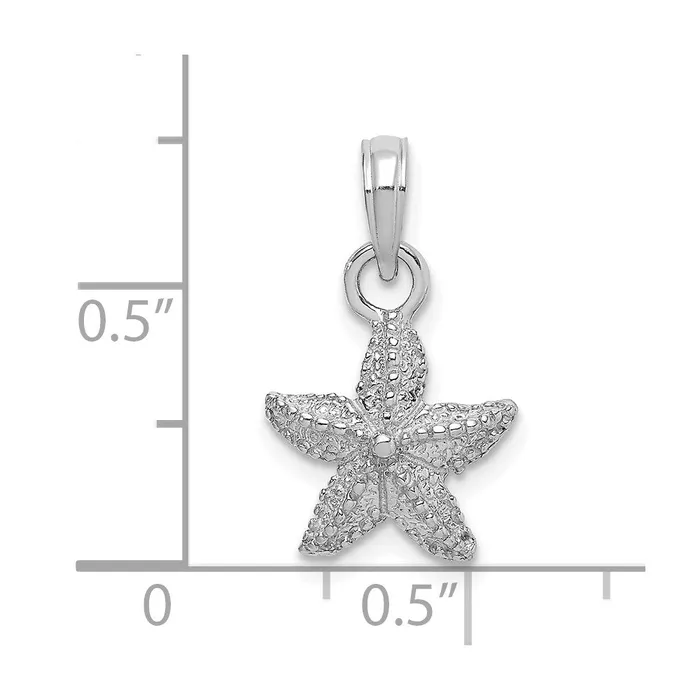 Goldia Charm Necklaces 14k White Gold Starfish Charm