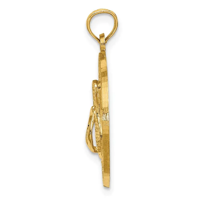 Goldia Charm Necklaces 14k Yellow Gold OCEAN CITY NJ w Flip Flops Charm