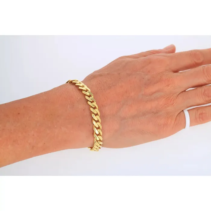 Goldiacom Bracelets 14K Yellow Gold Miami Cuban 6mm Royal Monaco Chain Bracelet 7 75 8 85 9