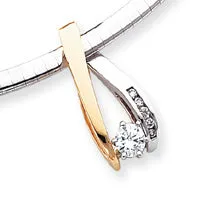Goldiacom Rings 14k Two tone AA Diamond slide