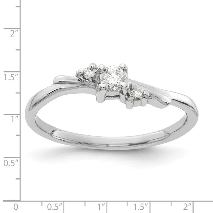 Goldiacom Rings 14k White Gold VS Real Diamond ring
