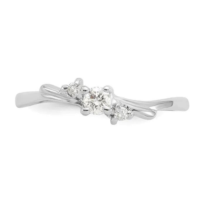 Goldiacom Rings 14k White Gold VS Real Diamond ring