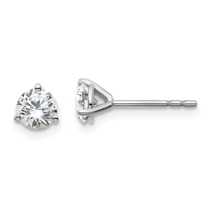 Goldia Earrings 14k White Gold 34 ctw Lab Grown Diamond VSSI G Round 3 Prong Heavy Wt Stud Earrings Goldia Earrings 14k White Gold 34 ctw Lab Grown Diamond VSSI G Round 3 Prong Heavy Wt Stud Earrings